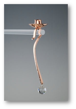 Candleholder-copper-crystal Candleholder-copper-crystal